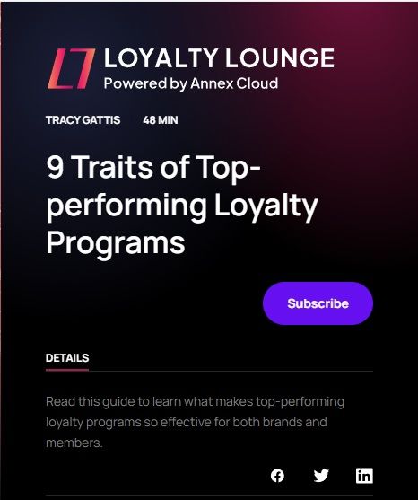 AnnexCloud presents 9 Traits of Top-performing Loyalty Programs